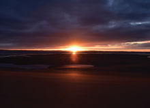 Load image into Gallery viewer, Dornoch Scottish Highland winter sunrise greeting card