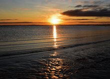 Load image into Gallery viewer, Dornoch Scottish Highland winter sunrise greeting card
