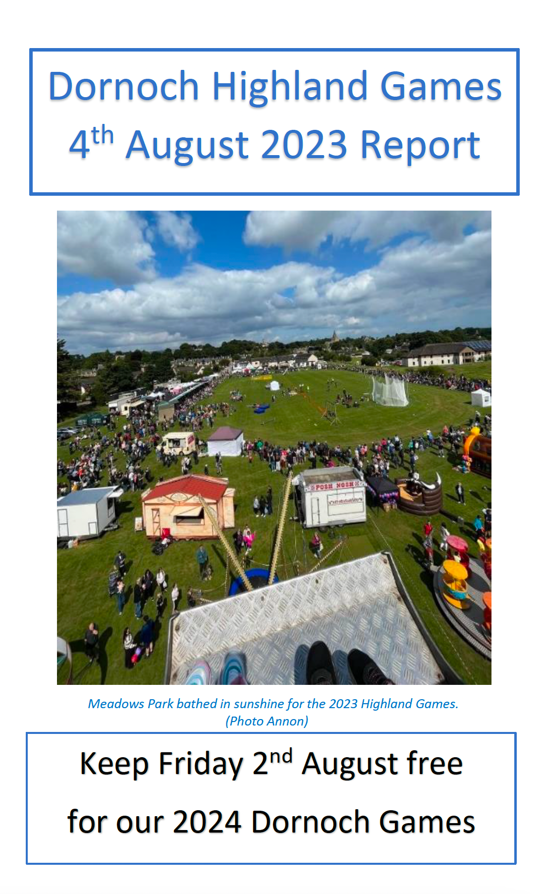 Dornoch Highland Games Report - 2023 – Pictora Shop