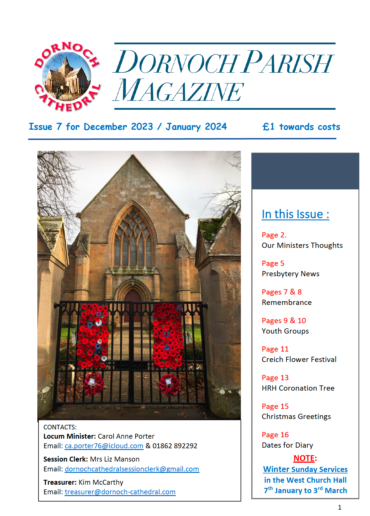 Dornoch Cathedral Parish News – Pictora Shop