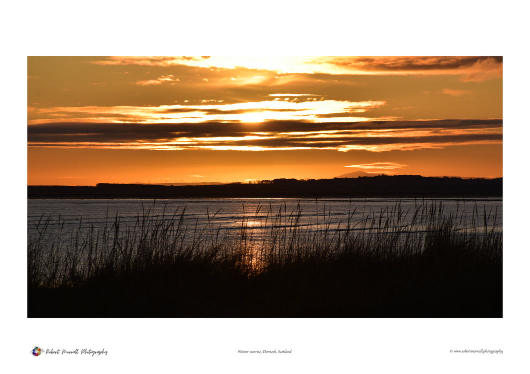Photo A4 print - Winter sunrise across Dornoch Firth