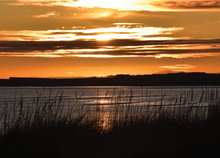 Load image into Gallery viewer, Dornoch Scottish Highland winter sunrise greeting card
